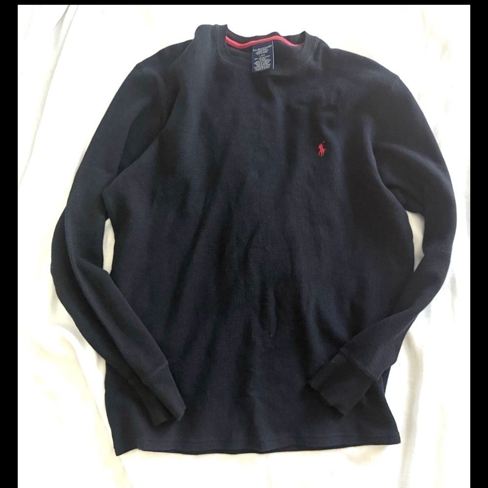 Polo Ralph Lauren Black Long Sleeve Shirt Top Men’s Size L